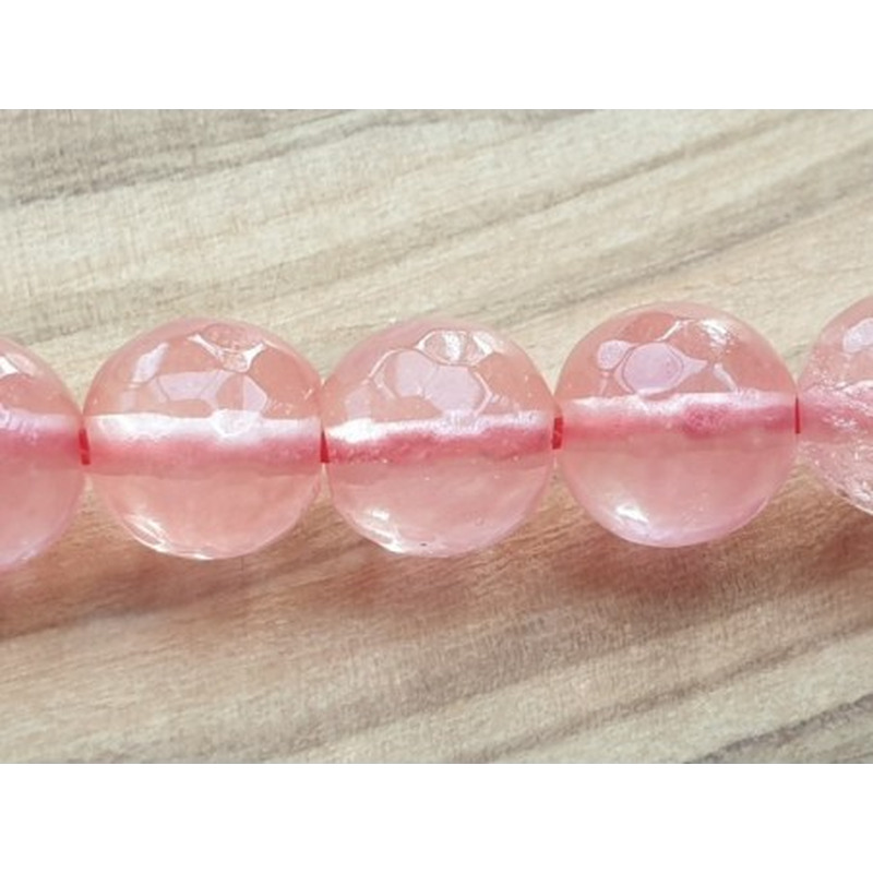 Cherryquarzkette facettiert 8mm