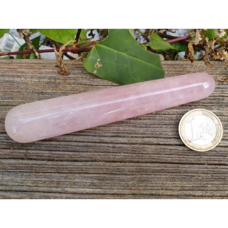 Rosenquarz Massagestab 110mm