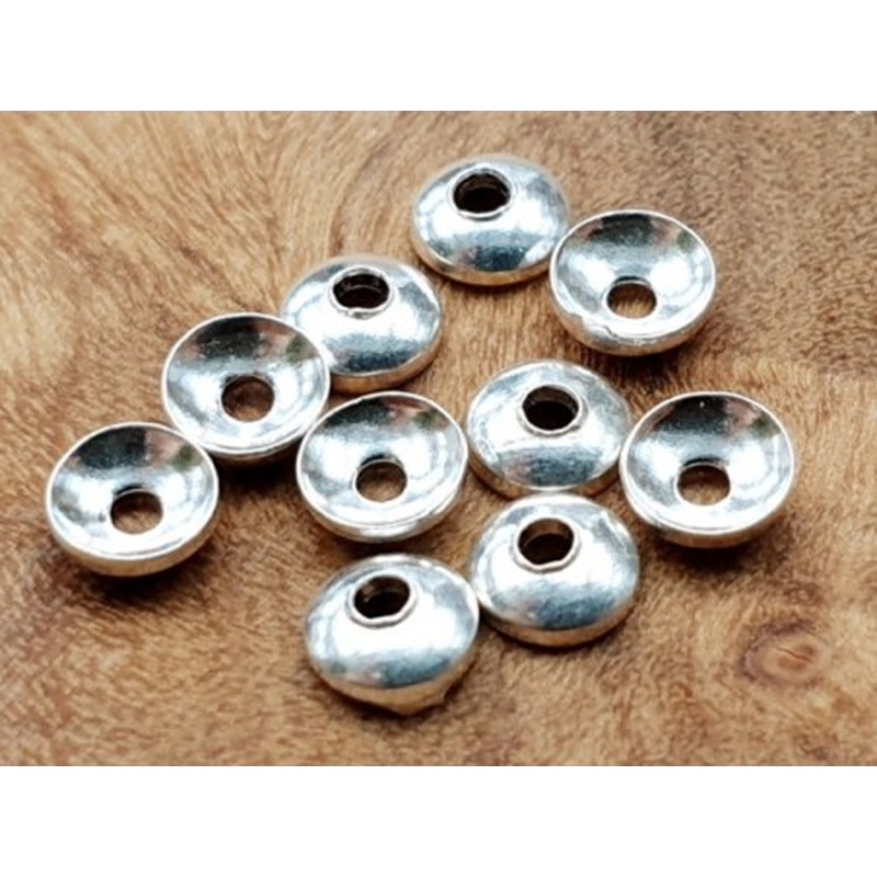 Zwischenteil, Endkappe 4mm, 925 Silber