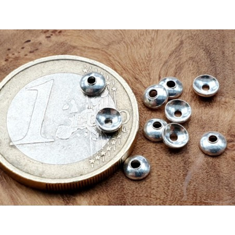 Zwischenteil, Endkappe 4mm, 925 Silber