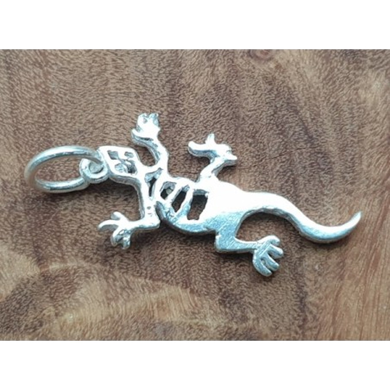 Charm Gekko 21mm, 925 Silber
