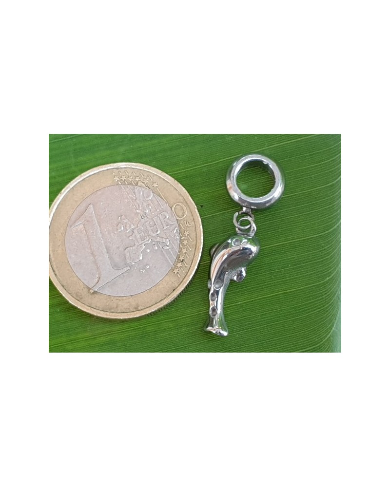 Charm Fisch 28mm, Edelstahl
