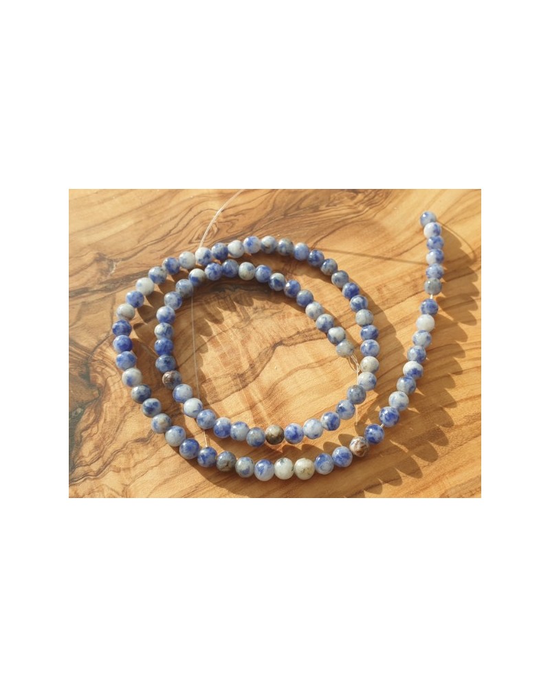 Schneesodalithkette 4mm