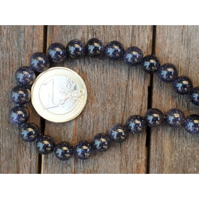 Blaue Goldflusskette 8mm
