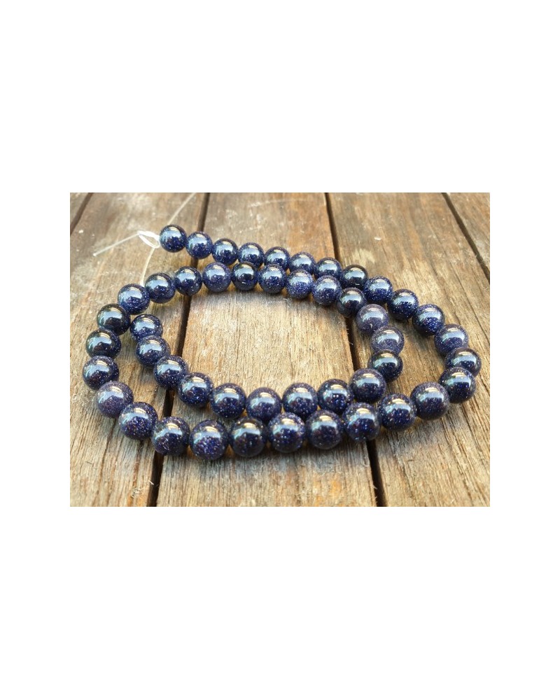 Blaue Goldflusskette 8mm