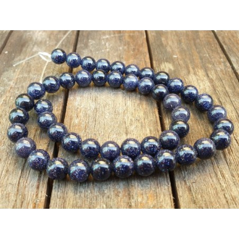 Blaue Goldflusskette 8mm