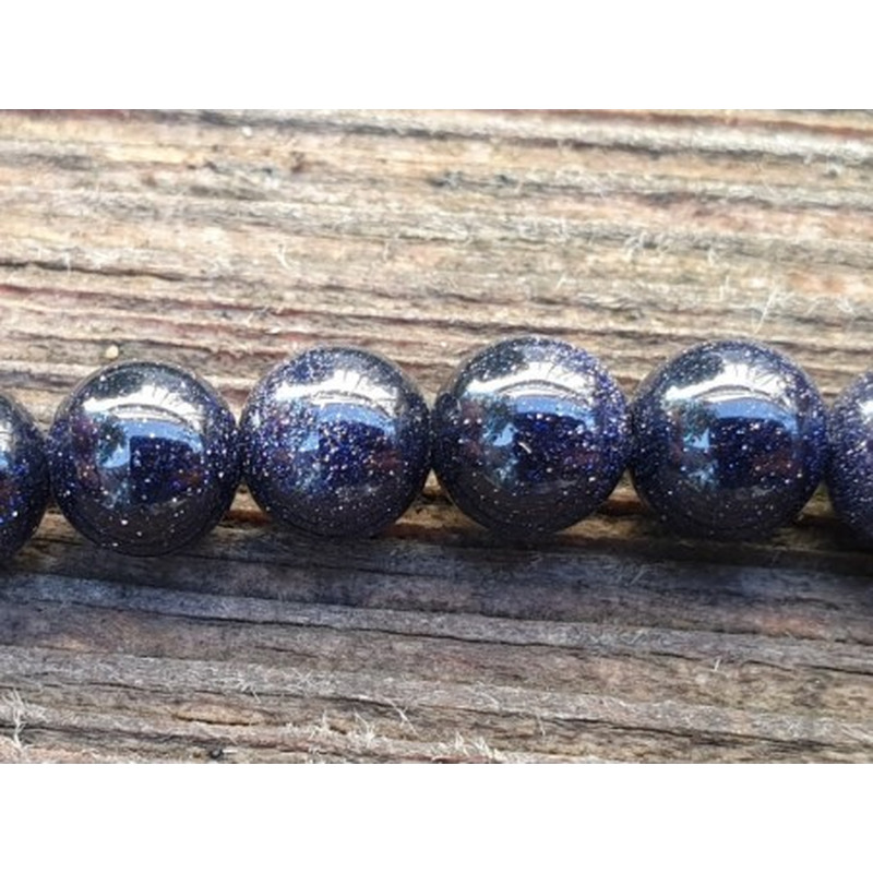 Blaue Goldflusskette 8mm