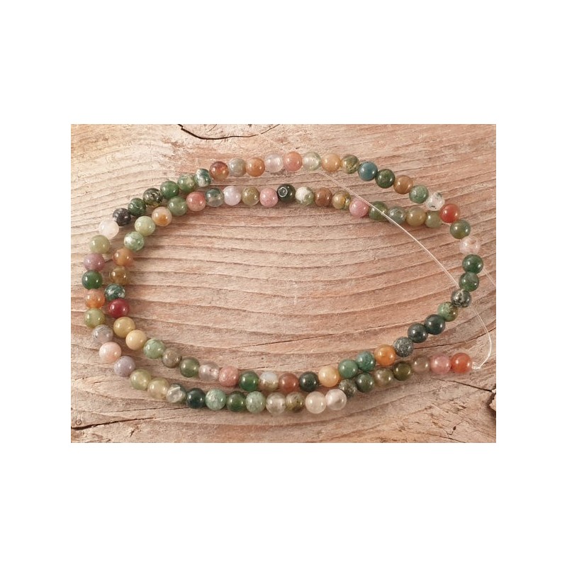 Fancy Jaspis Kette 4mm