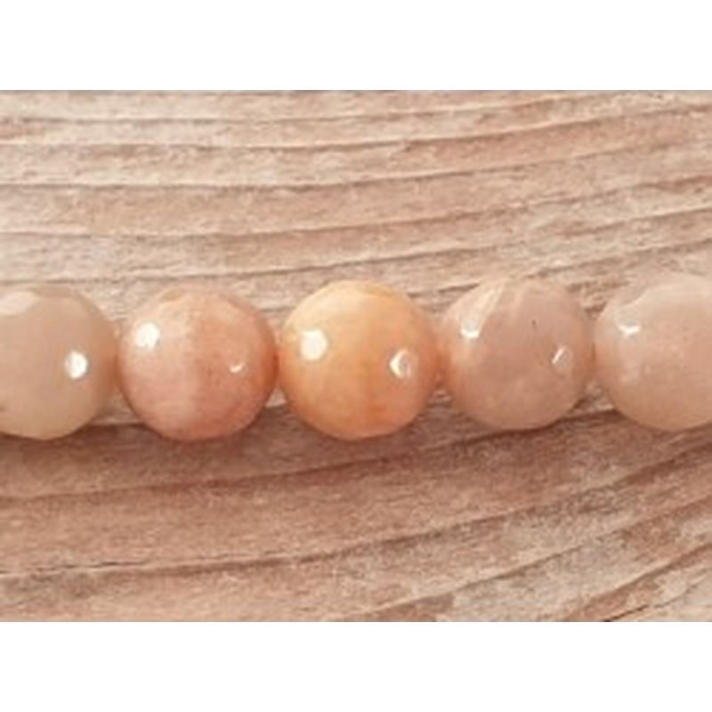 Mondsteintkette facettiert 8mm 2