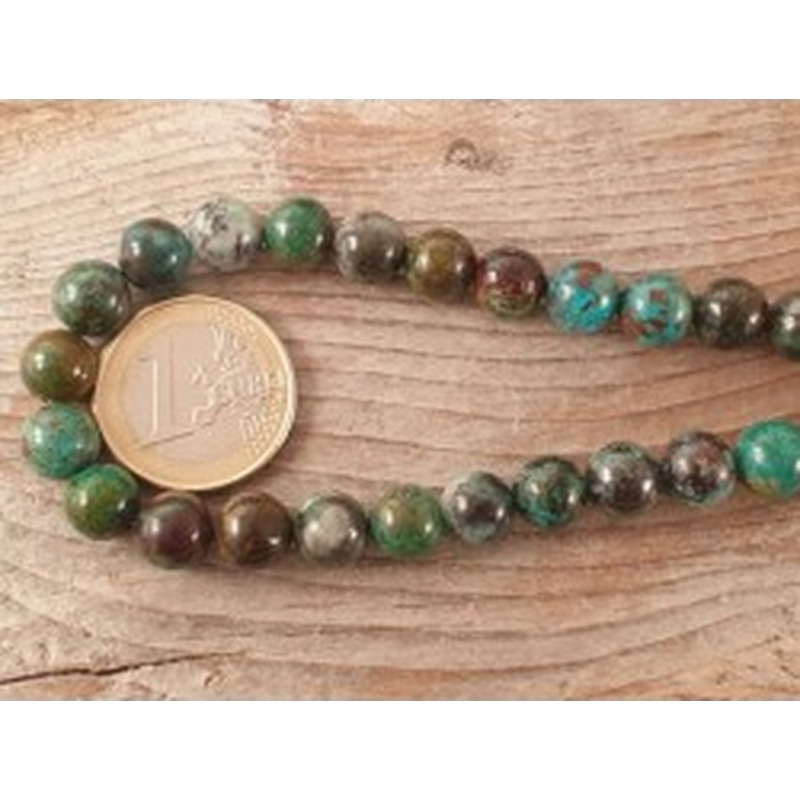 Chrysokollkette 8mm 2
