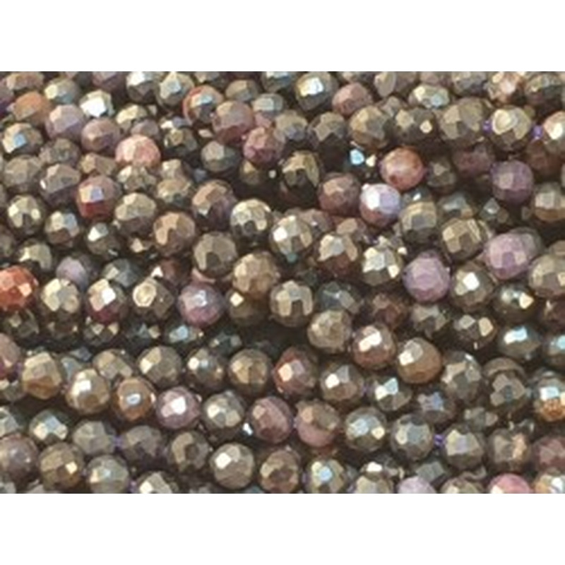 Sugilithkette facettiert 2mm