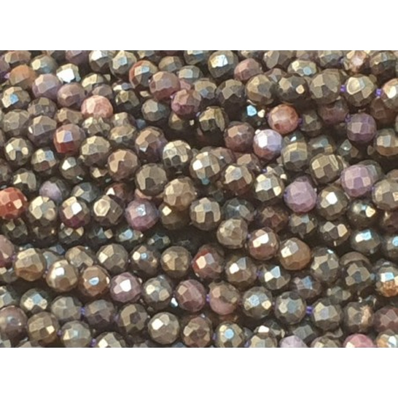 Sugilithkette facettiert 2mm