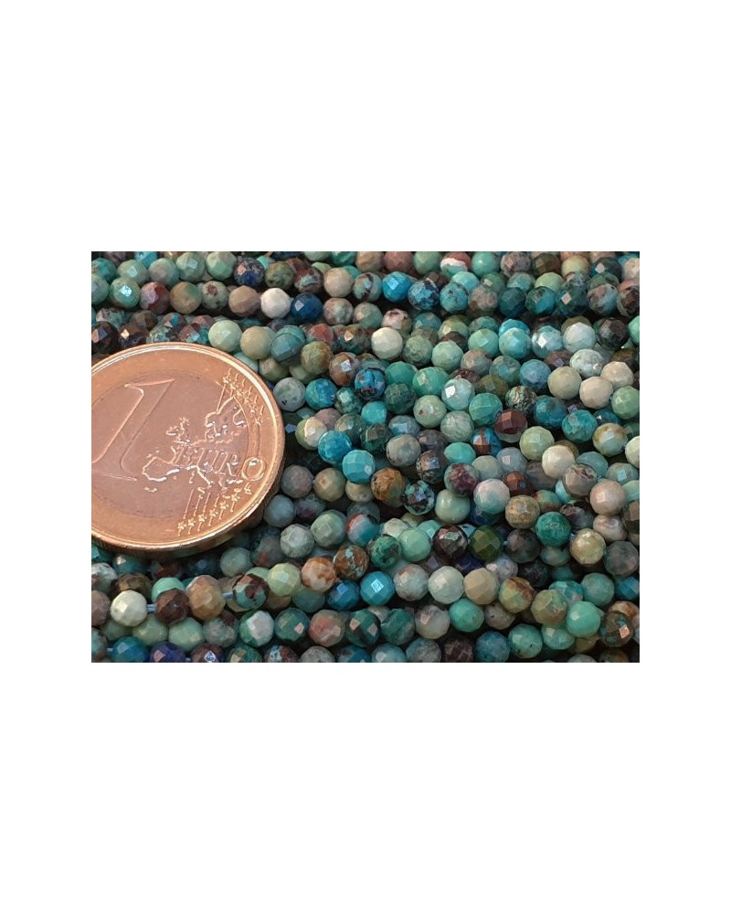 Chrysokollkette facettiert 3.5mm