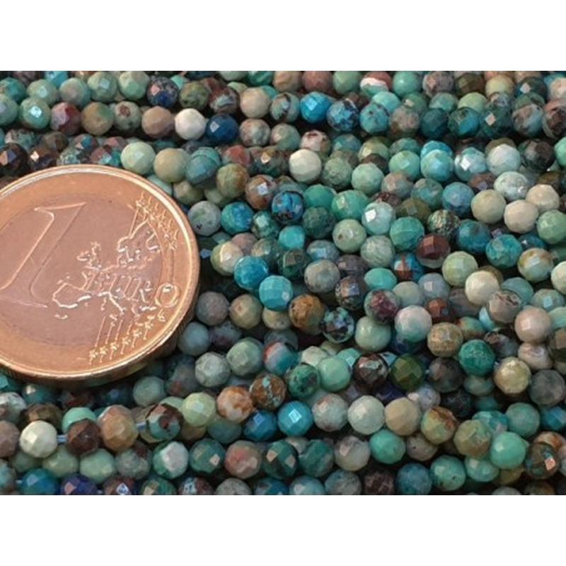 Chrysokollkette facettiert 3.5mm