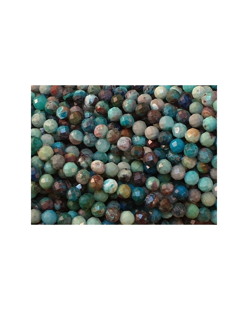 Chrysokollkette facettiert 3.5mm