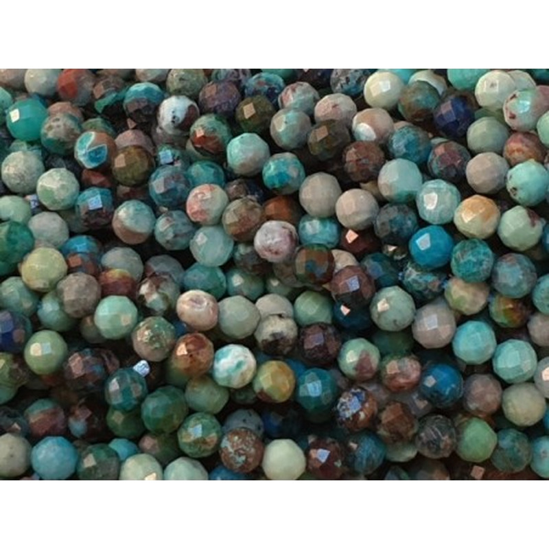 Chrysokollkette facettiert 3.5mm