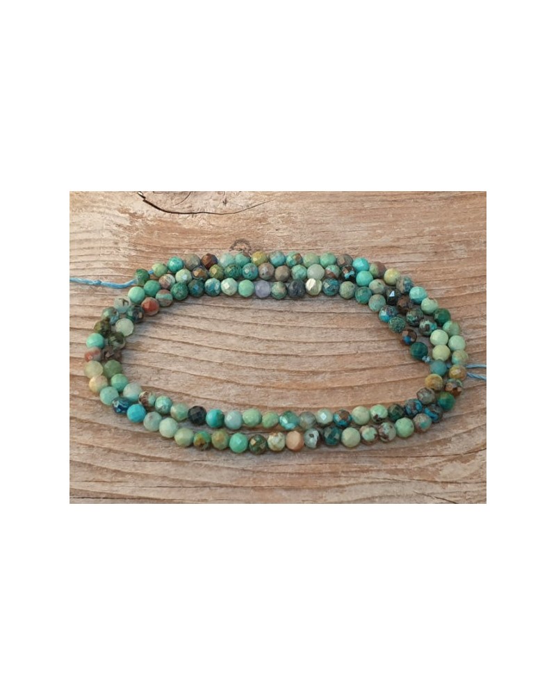 Chrysokollkette facettiert 3.5mm