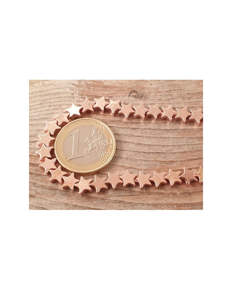 Blutsteinkette Rosegold (Hämatit) Stern 6mm