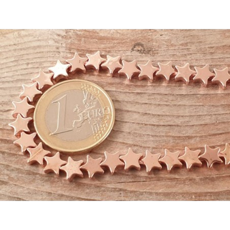 Blutsteinkette Rosegold (Hämatit) Stern 6mm