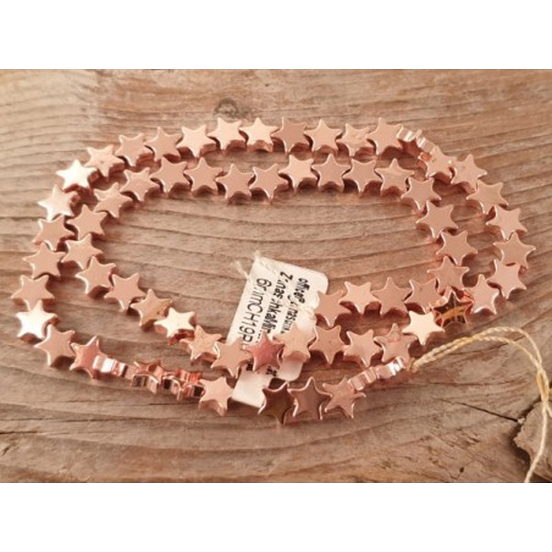 Blutsteinkette Rosegold (Hämatit) Stern 6mm