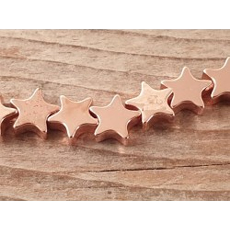 Blutsteinkette Rosegold (Hämatit) Stern 6mm