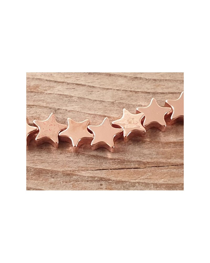 Blutsteinkette Rosegold (Hämatit) Stern 6mm