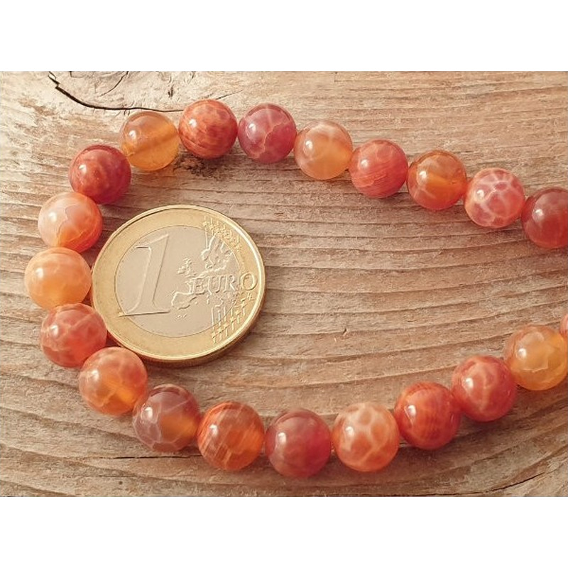 Achatkette (Feuerachat) 8mm