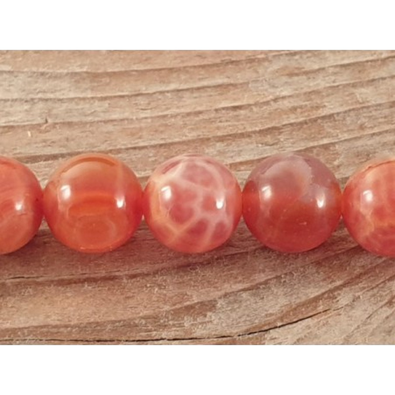 Achatkette (Feuerachat) 8mm