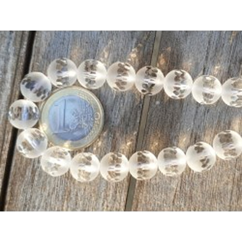 Bergkristallkette 10mm iced/poliert 2