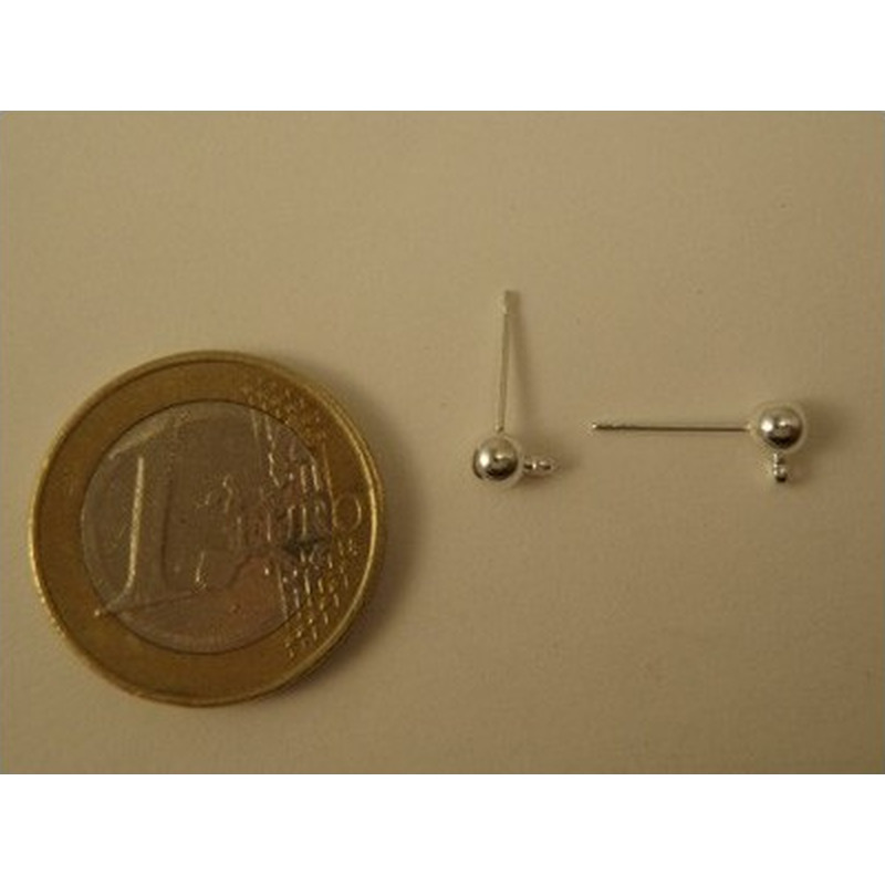 Ohrstecker aus Messing versilbert