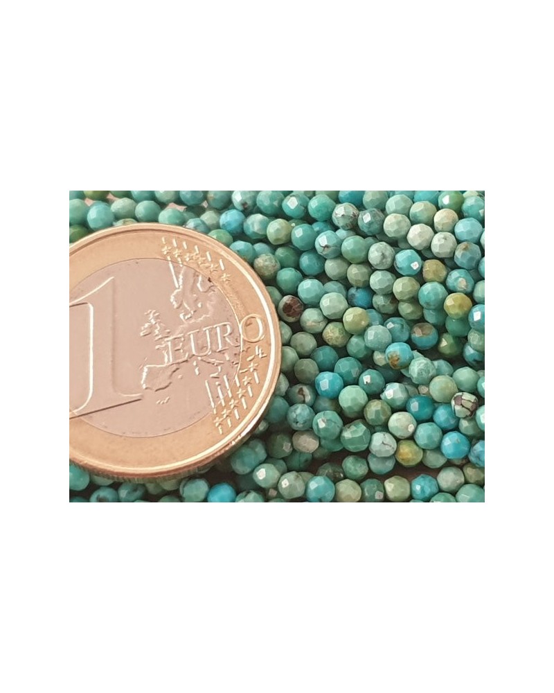 Türkiskette Arizona facettiert 2mm