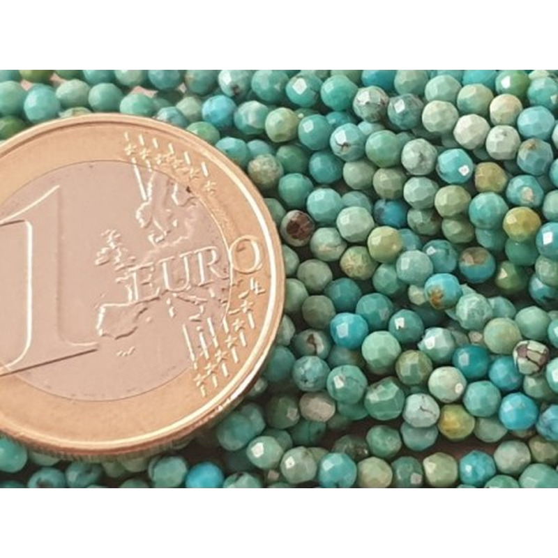 Türkiskette Arizona facettiert 2mm