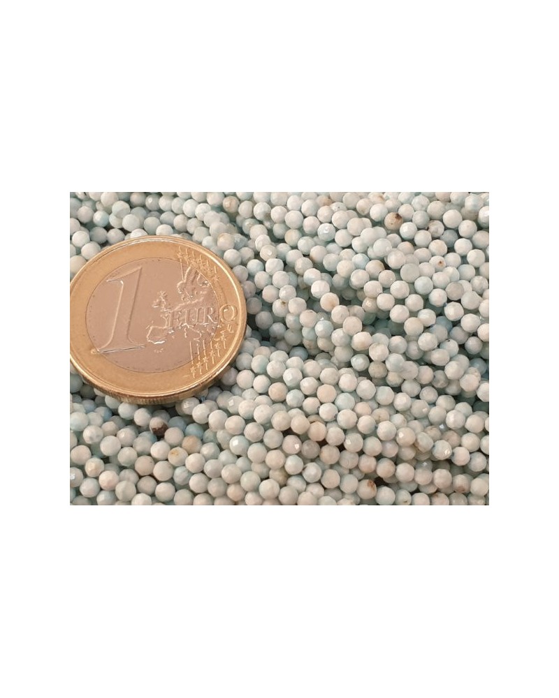 Larimarkette facettiert 2mm