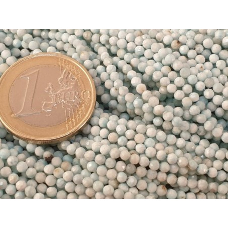 Larimarkette facettiert 2mm
