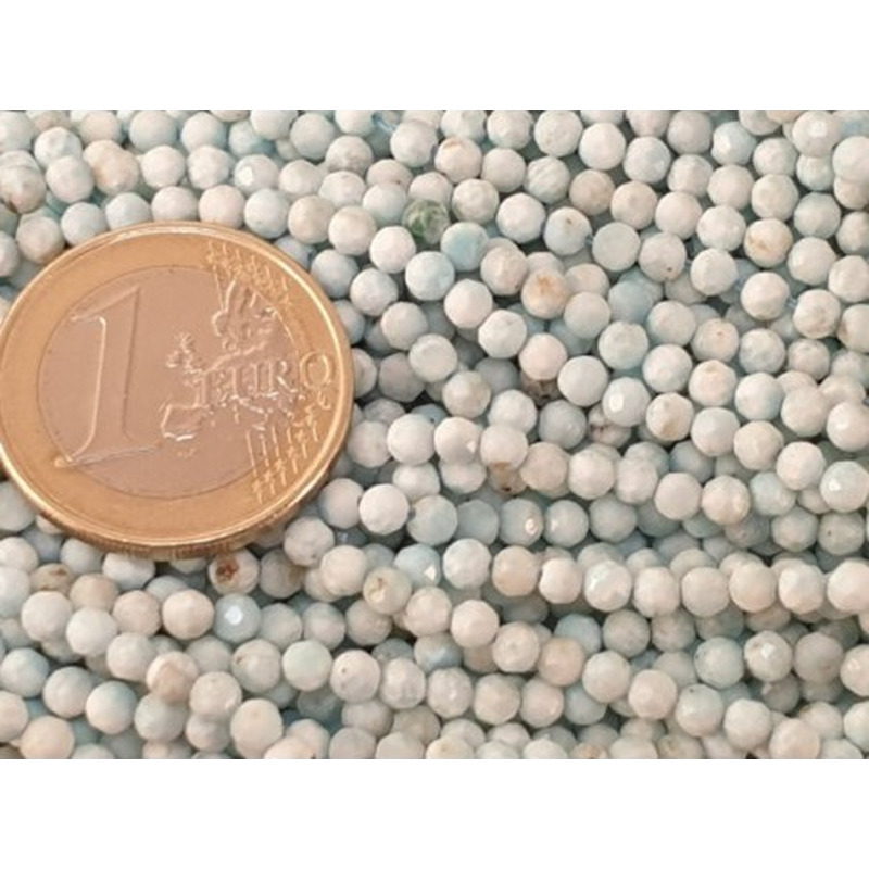 Larimarkette facettiert 3mm