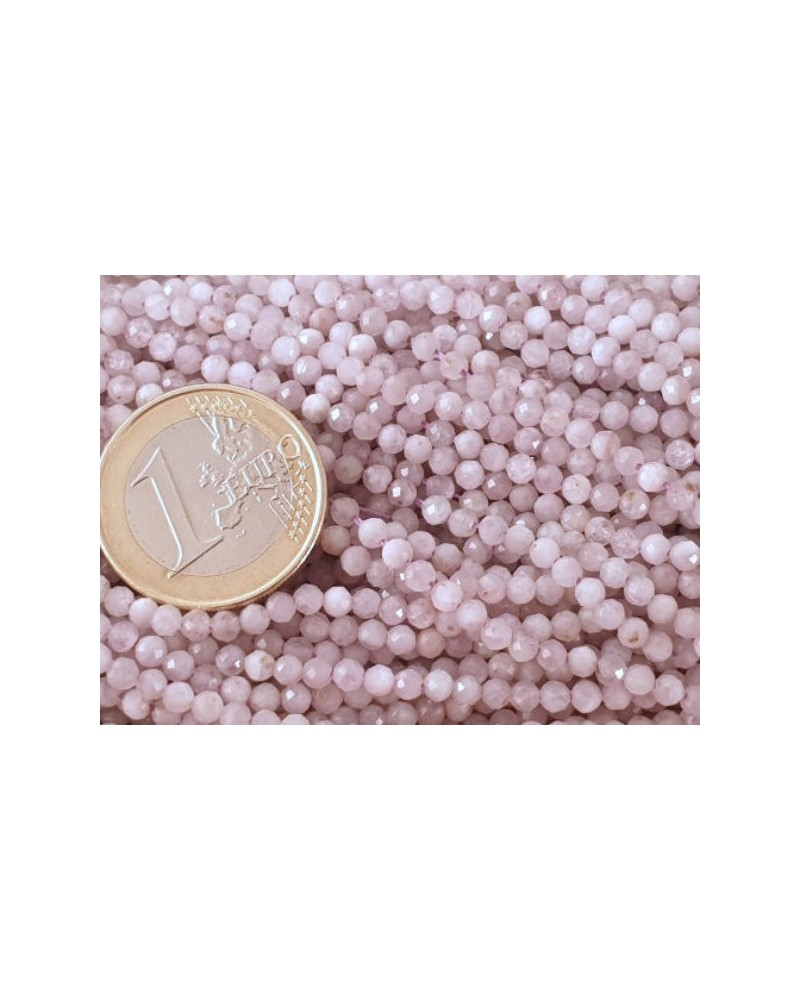 Kunzitkette facettiert 2mm