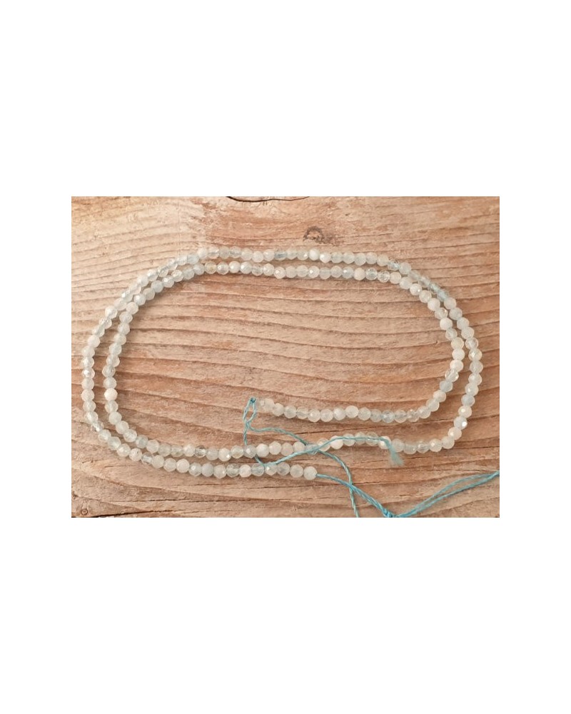 Aquamarinkette facettiert, 2mm