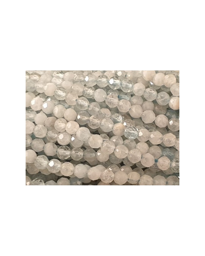 Aquamarinkette facettiert, 2mm