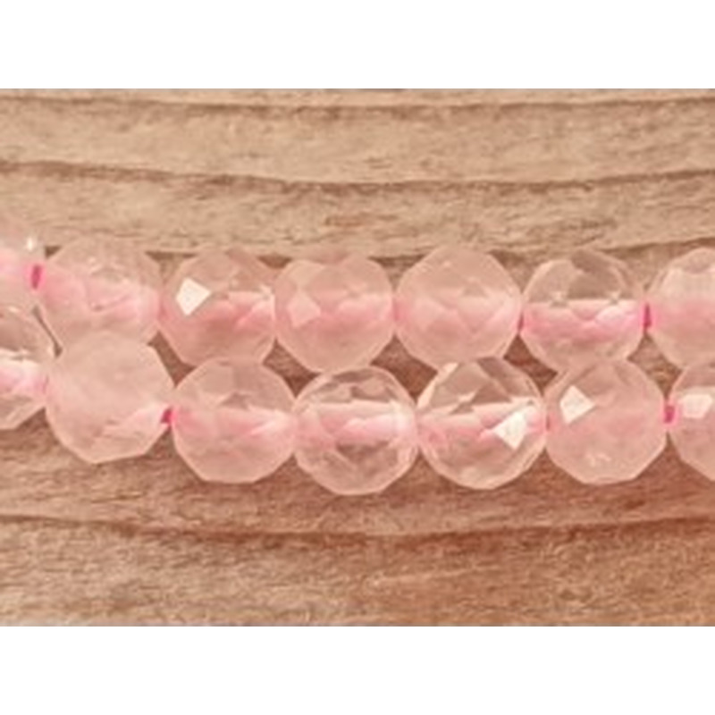 Rosenquarzkette facettiert 4mm
