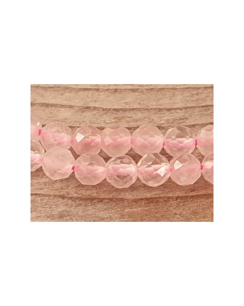 Rosenquarzkette facettiert 4mm
