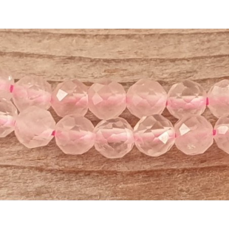 Rosenquarzkette facettiert 4mm