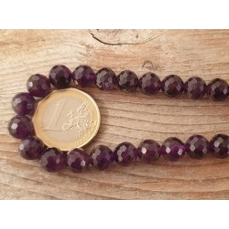 Amethystkette facettiert 8mm 2