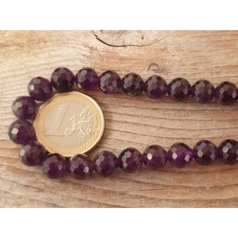 Amethystkette facettiert 8mm