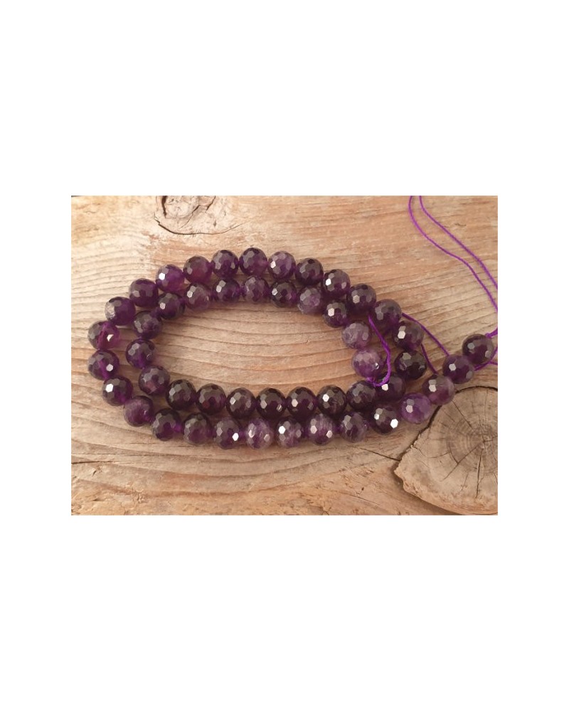 Amethystkette facettiert 8mm
