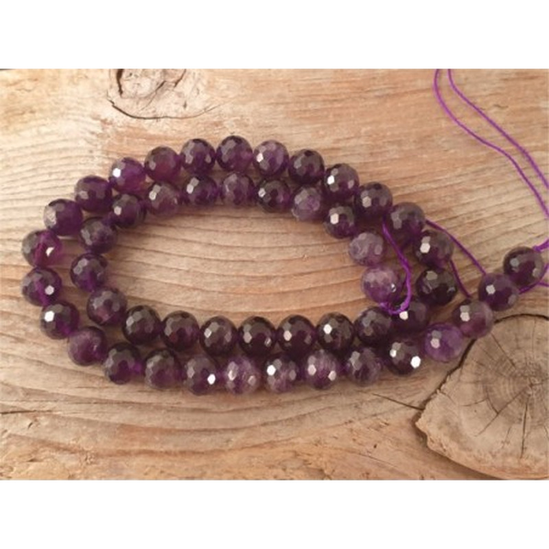 Amethystkette facettiert 8mm