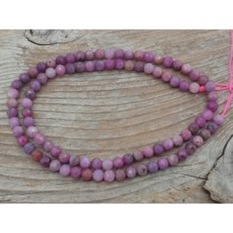 Rubin Kette facettiert 4mm 2