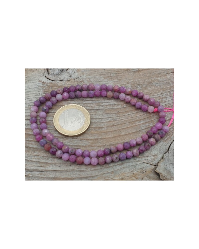 Rubin Kette facettiert 4mm
