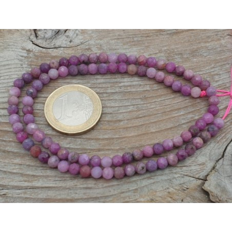 Rubin Kette facettiert 4mm