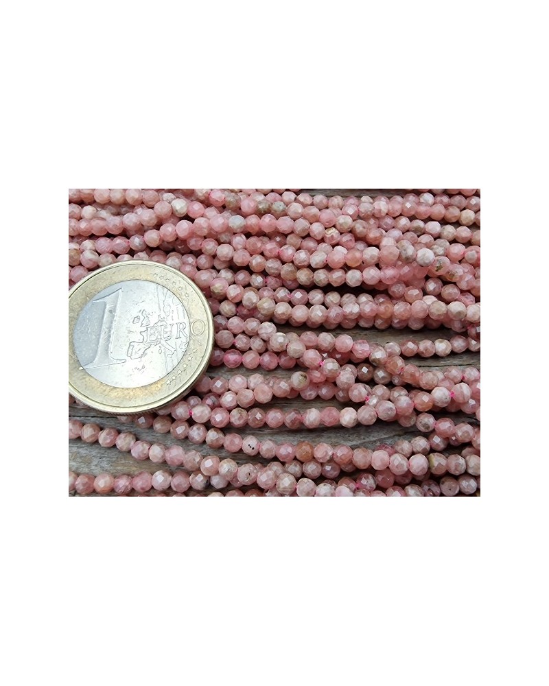 Rhodochrositkette facettiert 3mm