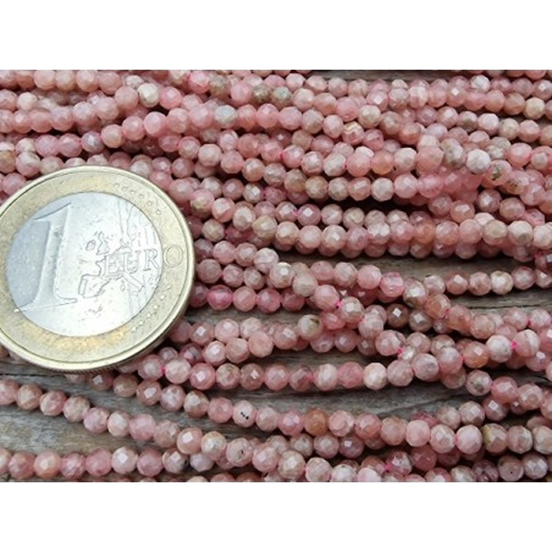 Rhodochrositkette facettiert 3mm